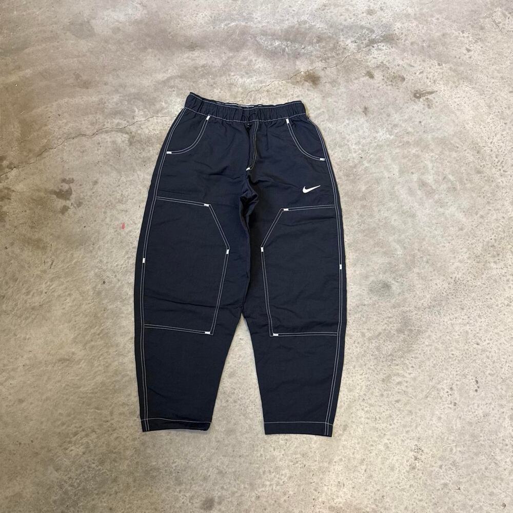 Black Nike Swoosh High Waisted Woven Pants